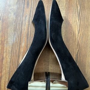 Ann Taylor Bette Suede Block Heel Pumps